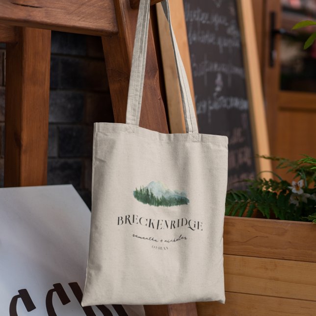 Bolso De Tela Destino de montaña | Bienvenida Boda (Subido por el creador)