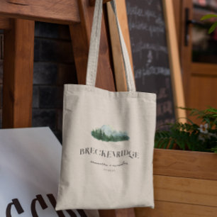 Bolso De Tela Destino de Montaña   Bienvenida de Boda