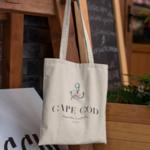 Bolso De Tela Destino del ancla floral   Bienvenida Boda