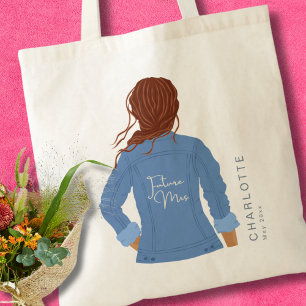 Bolso De Tela Destitución De Mano Denim Chaqueta El Pelo Rojo Fu