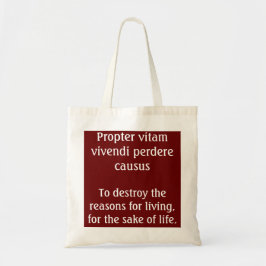 Bolso De Tela Destruir las razones para vivir - Cita juvenil