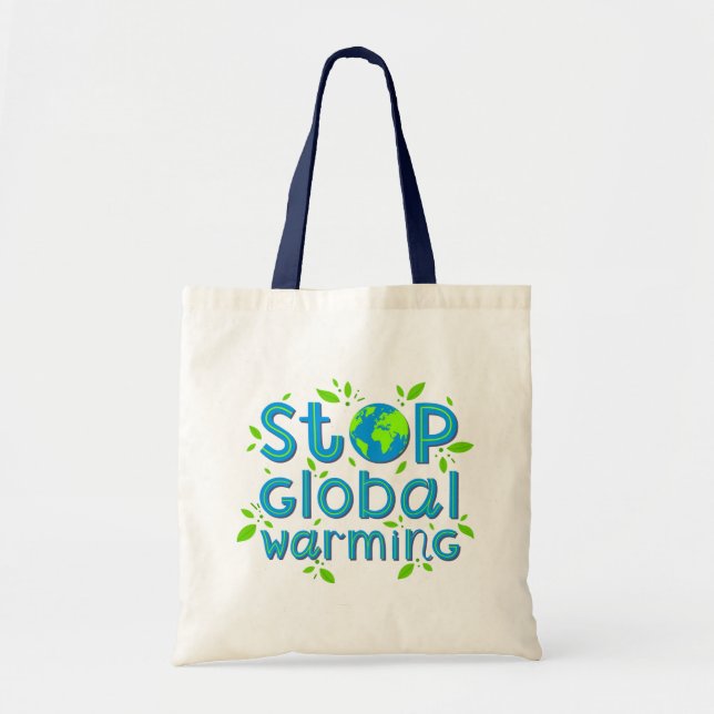 Bolso De Tela Detener el calentamiento global (Frente)