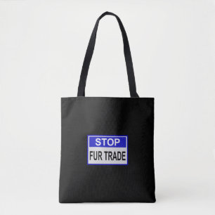 Bolso De Tela Detener la marca azul de comercio de combustibles