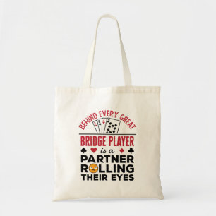 Bolso De Tela Detrás de cada gran jugador de bridge Divertido di