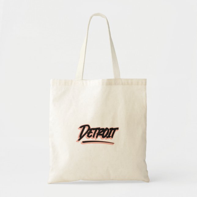 Bolso De Tela Detroit Graffiti Style (Frente)