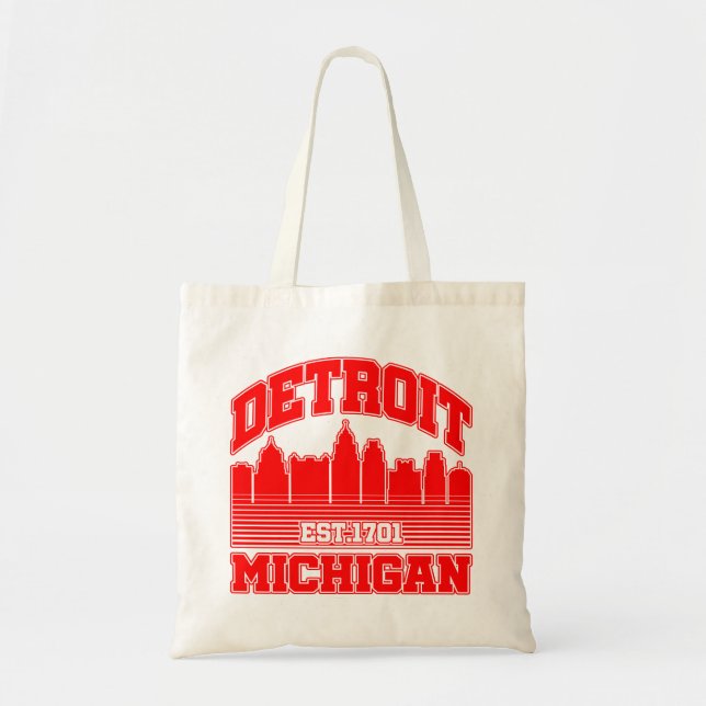 Bolso De Tela Detroit, Michigan (Frente)