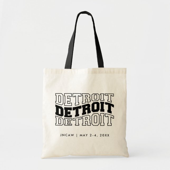 Bolso De Tela Detroit Tote Bag Corporate Event Bag (Frente)