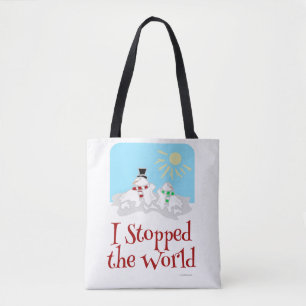 Bolso De Tela Detuve Al Hombre De Nieve Del Mundo