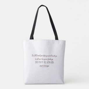 Bolso De Tela Deuteronomio 31 No Tengas Miedo, Bordes Florales