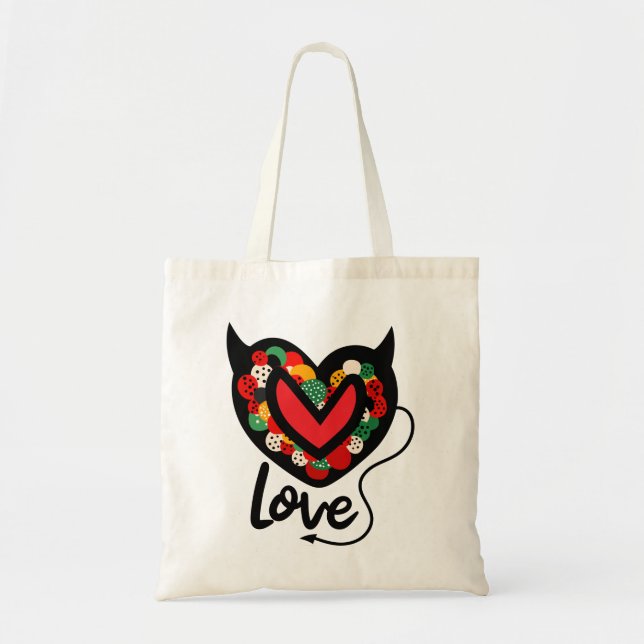 Bolso De Tela Devilish Love Tote Bag (Frente)