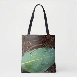 Bolso De Tela Dew Dappling Leaf