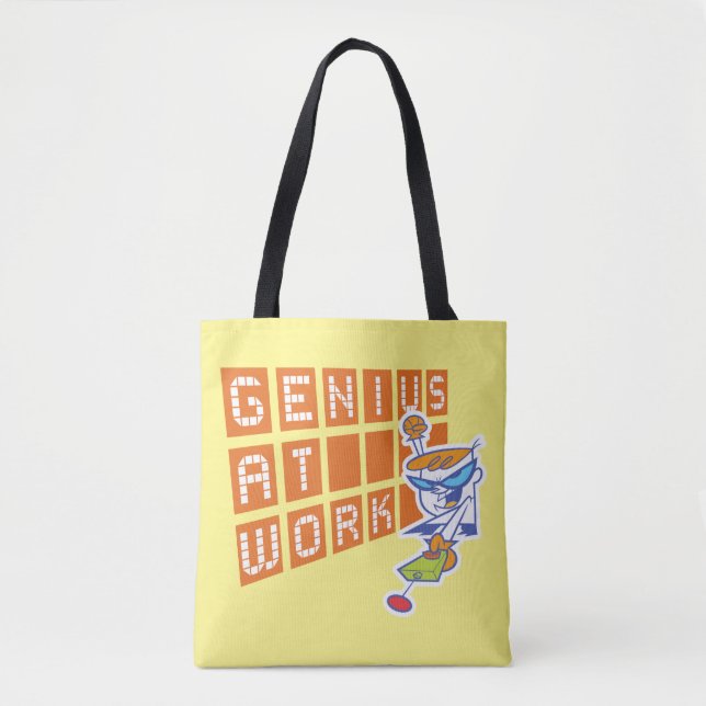 Bolso De Tela Dexter "Genius At Work" (Anverso)