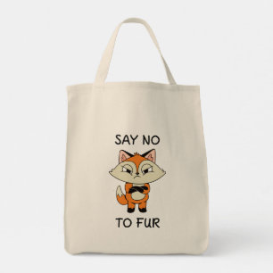 Bolso De Tela Di no a Fur - Sad Fox