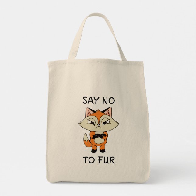 Bolso De Tela Di no a Fur - Sad Fox (Reverso)