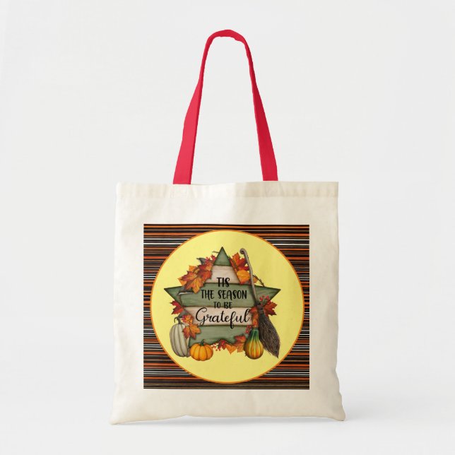Bolso De Tela Día de Acción de Gracias, bella colección de otoño (Frente)