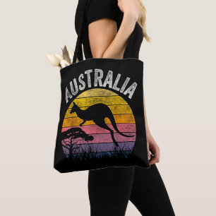 Bolso De Tela Día de Australia Canguro Australiano Divertido Vin