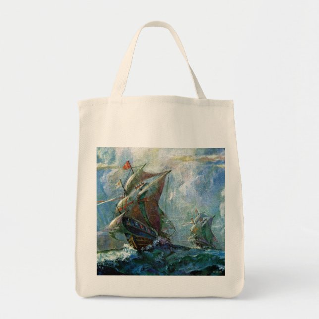Bolso De Tela Día de Colón (Frente)