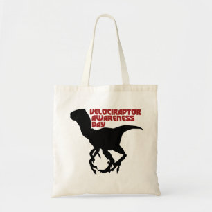 Bolso De Tela Día de Conciencia de Velociraptor