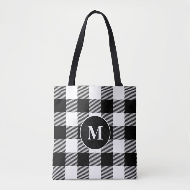 Bolso De Tela Día de fiesta del monograma del modelo del búfalo (Anverso)