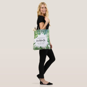 Bolso De Tela Día de fiesta tropical del bachelorette de la hoj