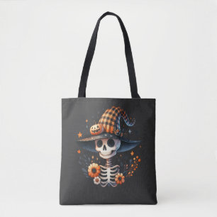 Bolso De Tela día de halloween del cráneo del esqueleto