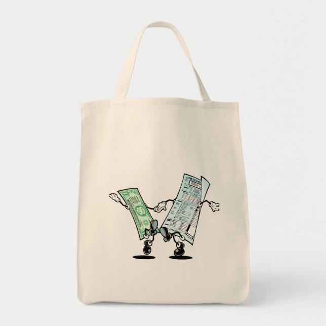 Bolso De Tela día de impuestos felices (Frente)