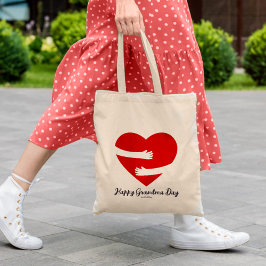 Bolso De Tela Día de la abuela del corazón rojo Tote Bag