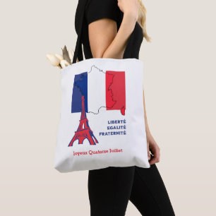 Bolso De Tela Día de la Bandera Francesa Patriótica