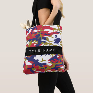 Bolso De Tela Día de la Independencia Camuflaje Su nombre Person