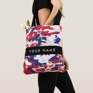 Bolso De Tela Día de la Independencia Camuflaje Su nombre Person