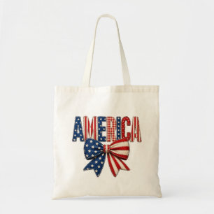Bolso De Tela Día de la Independencia de EE. UU. Lazo de Estrell