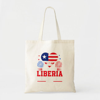 Bolso De Tela Día de la Independencia de Liberia 1847 Corazón Pa