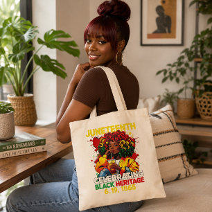 Bolso De Tela Día de la Libertad de Juneteenth Celebrando la His