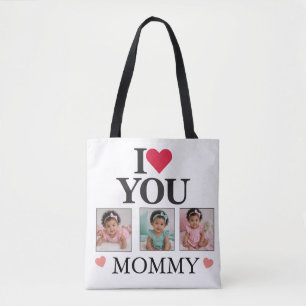 Bolso De Tela Día de la Madre 3 Foto Blanco