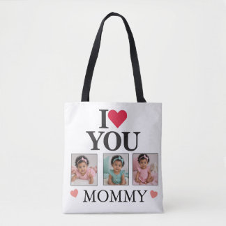 Bolso De Tela Día de la Madre 3 Foto Blanco 