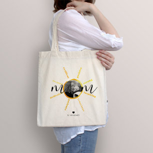 Bolso De Tela Día de la Madre acuarela amarillo sunshine foto