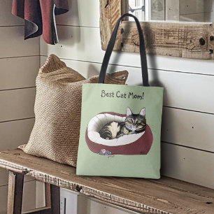 Bolso De Tela Día de la madre desde el gato