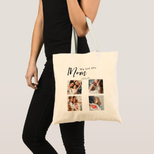 Bolso De Tela Día de la Madre, mamá, collage de fotos, te querem