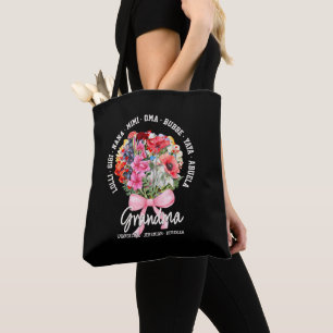 Bolso De Tela Día de la Madre Personalizado Nana Mimi Gigi ABUEL