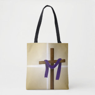 Bolso De Tela Día de la Resurrección de la Violeta Púrpura de la