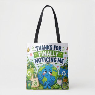Bolso De Tela Día de la Tierra divertido Gráfico Ecológico