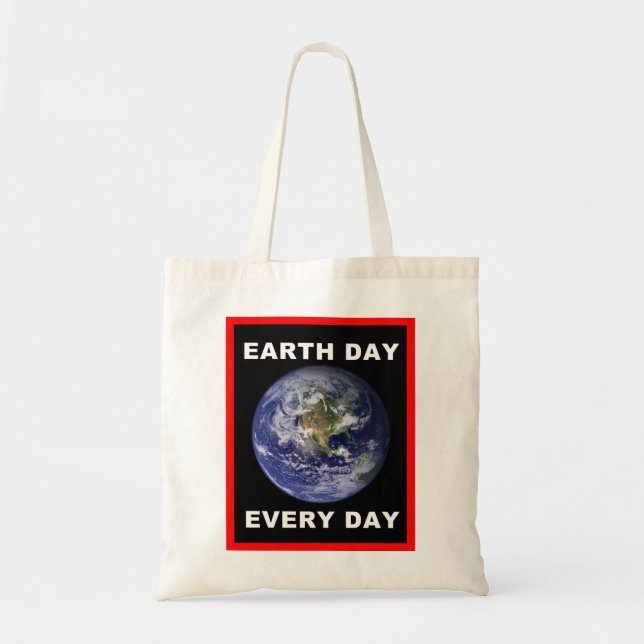 Bolso De Tela Día de la Tierra todos los días (Frente)