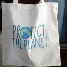 Bolso De Tela Día de la Tierra todos los días proteja el planeta