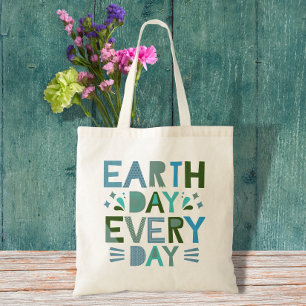 Bolso De Tela Día de la Tierra todos los días - Salven el planet