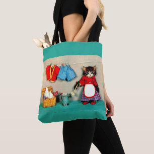 Bolso De Tela día de lavandería para tabby kitten