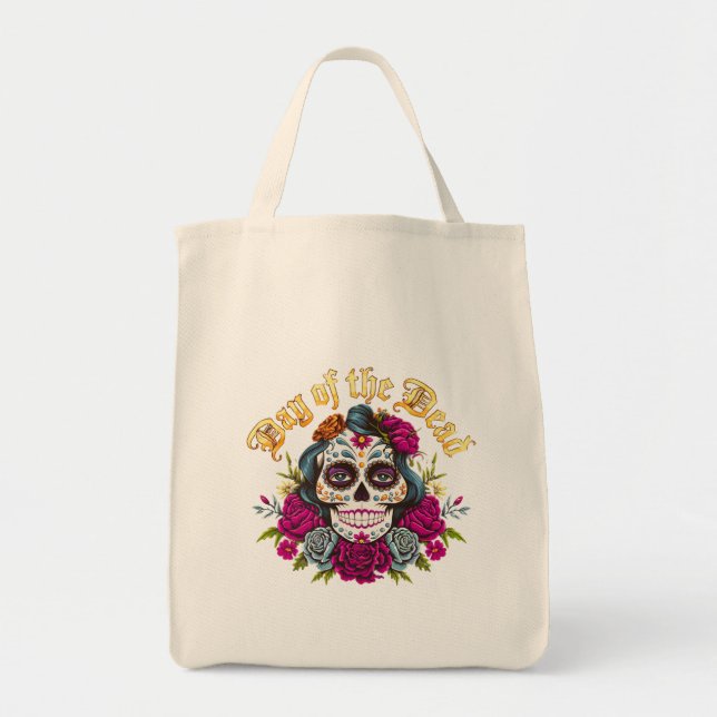 Bolso De Tela Día de los Muertos: Celebración del Día de los Mue (Frente)