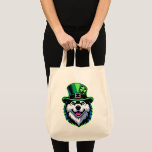 Bolso De Tela Día de los Simpatizantes de Shamrock Siberian Husk