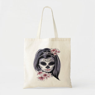 Bolso De Tela Día de Muertos Día de los muertos al cráneo del az