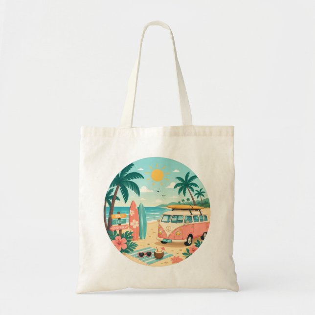 Bolso De Tela Día de playa (Frente)