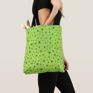 Bolso De Tela Día de San Patricio Aquarela Trébol en verde